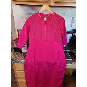 Aurelia Kurta Small Pink Gold Accent Indian Attire Beautiful W/wrap